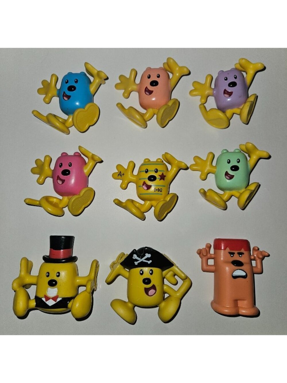 9 Wow Wow Wubbzy Kooky Kollectible Stackable Toy Lot 2007 Captain Sir Krazy